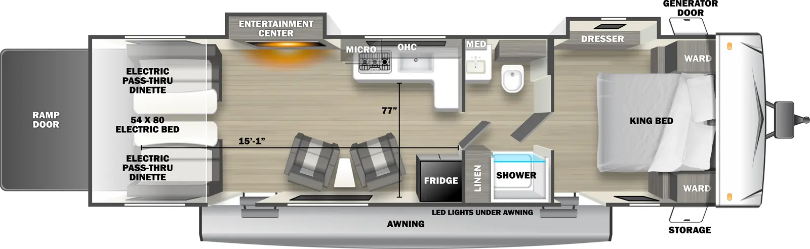 Shockwave 2600RLT Floorplan